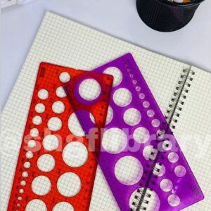 مسطرة ستينسل ( دوائر + بيضوي ) 